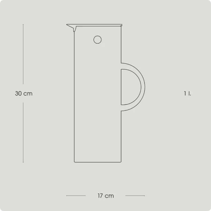 EM77 elkedel 1,5L & termokande 1L stål